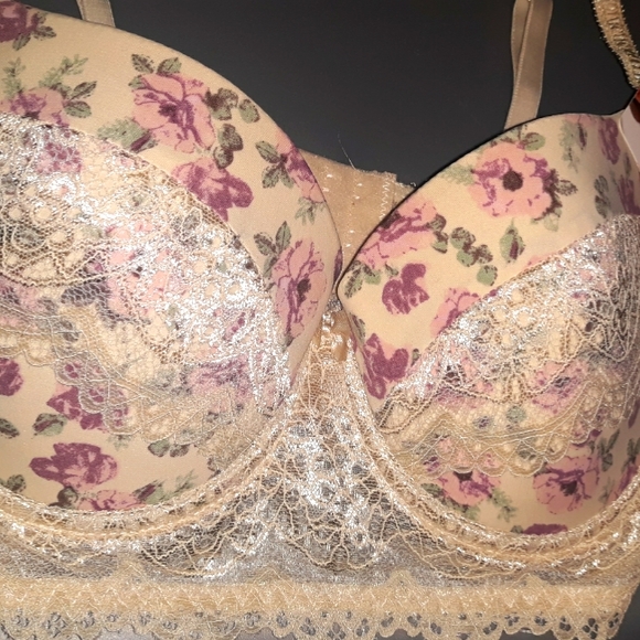 NWT☆RENE ROFE 34C Lacey Balconette Push-up Bra☆Beautiful - Picture 4 of 16